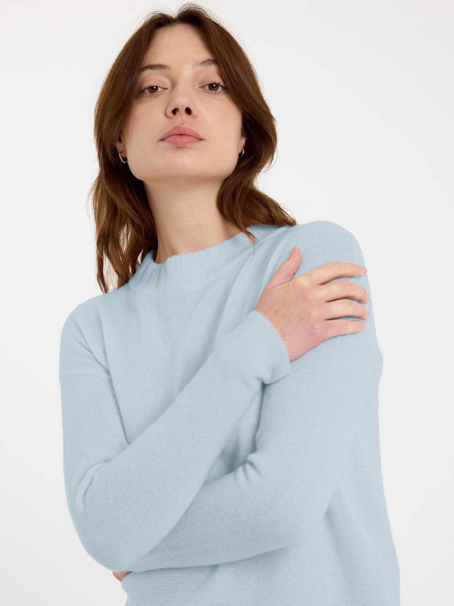 Pearl Cashmere Crew Neck Jumper